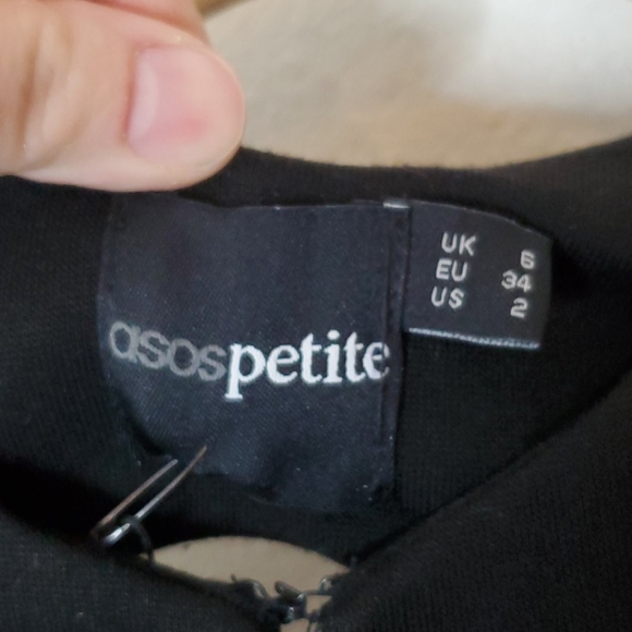 ASOS Petite V Neck Mini Dress Size 2 - Picture 3 of 8